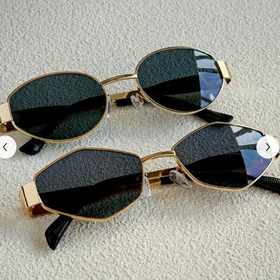 Women'S Fashion Eyeglasses - نظارات شمسية معدنية بإطار دائري عصري