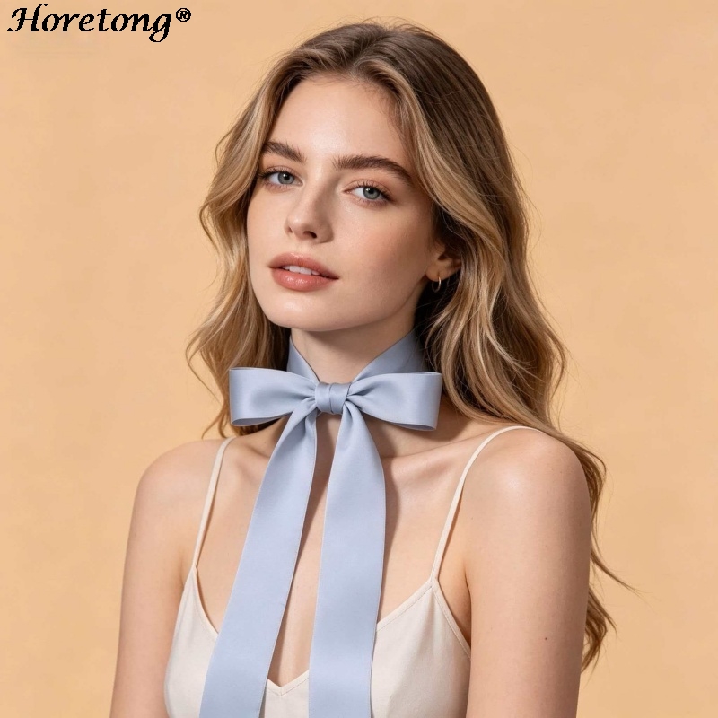 Women Fashion Necktie - هوريتونج 2026 جديد وشاح ساتان طويل