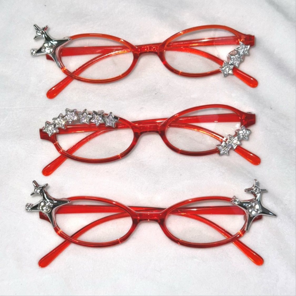 Women'S Fashion Eyeglasses - نظارات مزينة بأحجار الراين على شكل