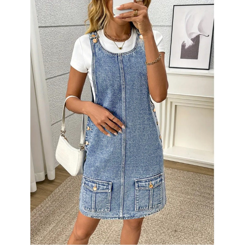 Women'S Fashion Overalls - فستان صيفي 2026 نسائي بتصميم Y2K