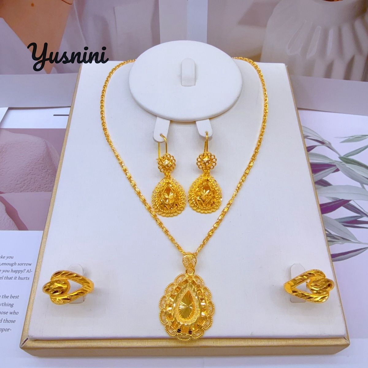 Women'S Fashion Rings Gold - الموضة الأوروبية دبي 24K مطلية بالذهب