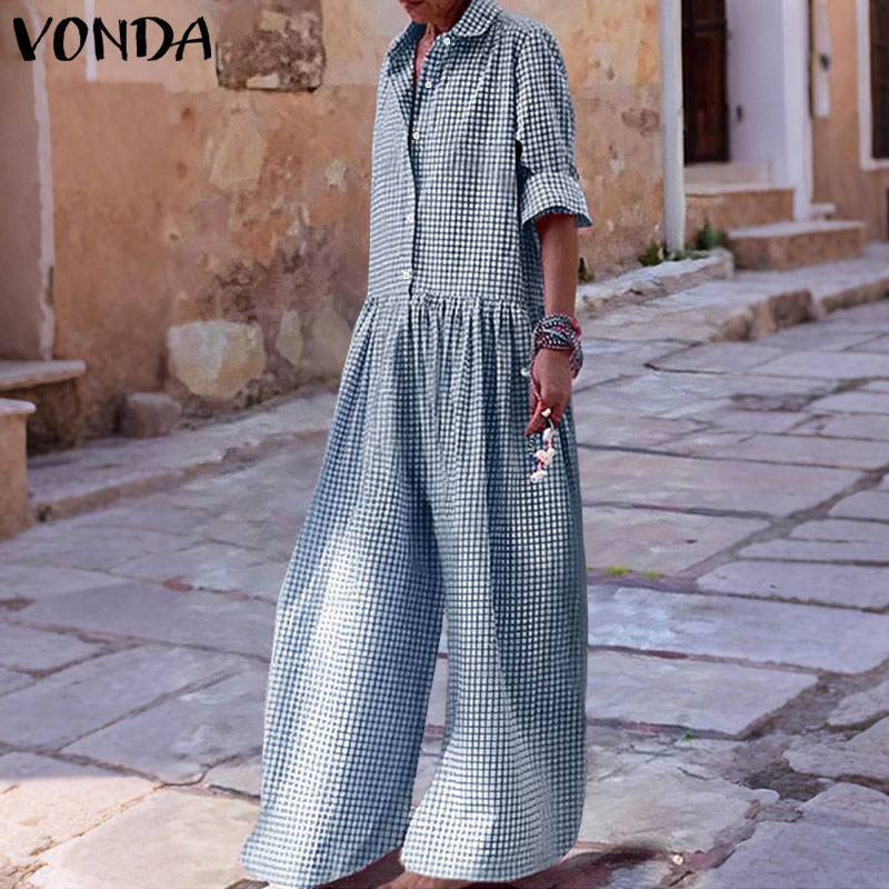 Women'S Fashion Overalls - حجم كبير 5XL فوندا حللا خمر