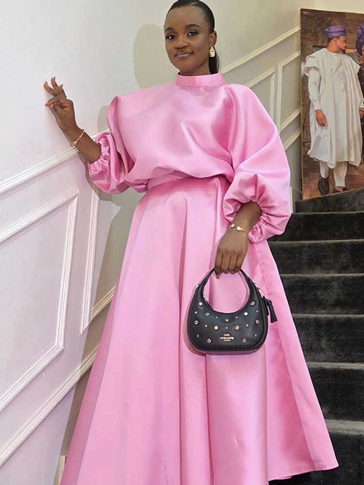 Puff Sleeve Blouse - طقم مكون من قطعتين ملابس نسائية