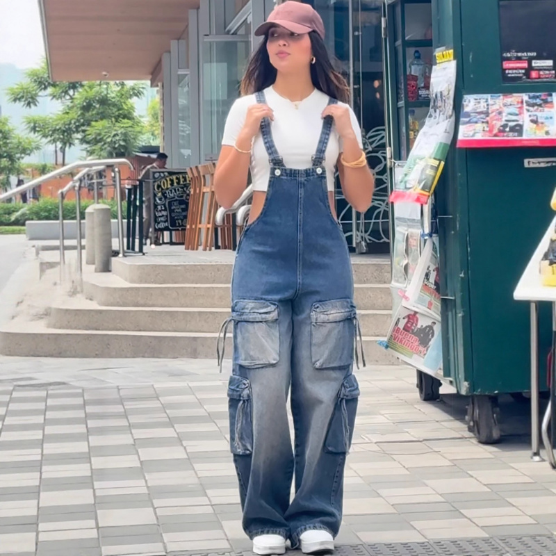 أفرول جينز نسائي عصري بقصة مست - مراجعة Women'S Fashion Overalls وسعره
