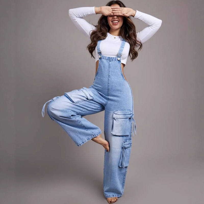 أفرول جينز نسائي عصري بقصة مست - مراجعة Women'S Fashion Overalls وسعره