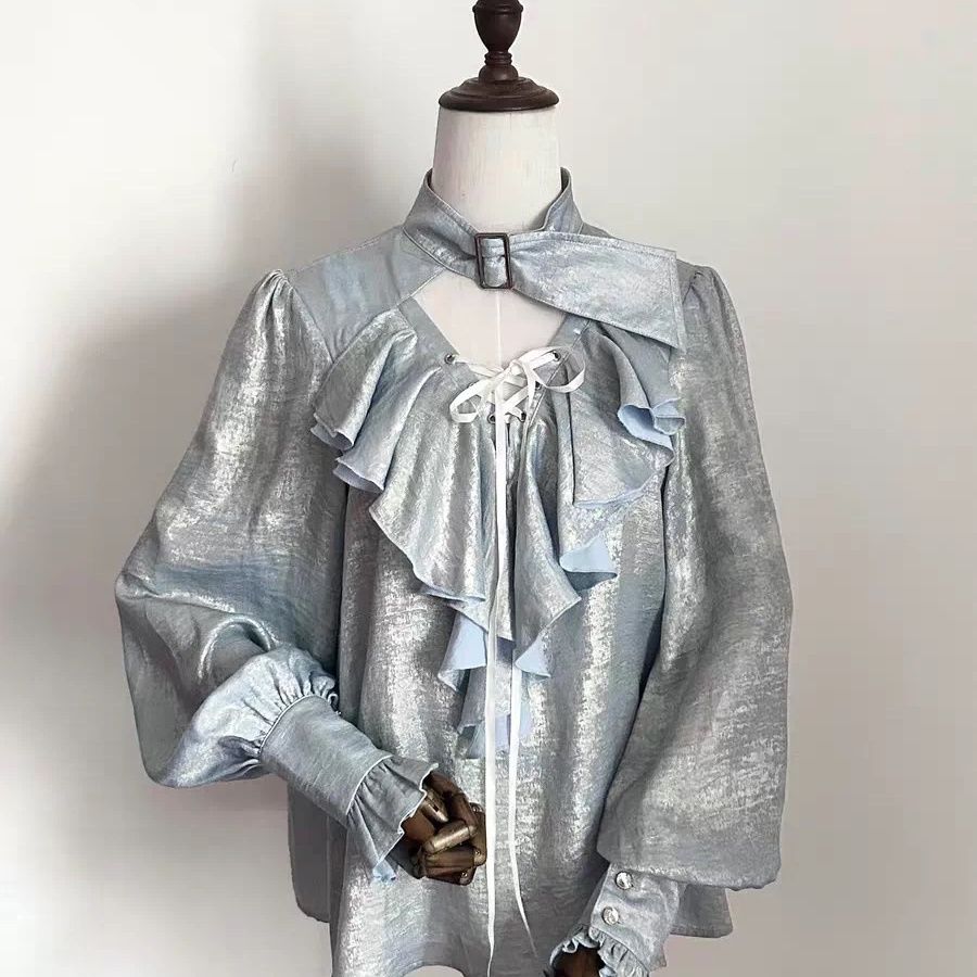 بلوزة لوليتا يابانية أنيقة بتص - مراجعة Puff Sleeve Blouse وسعره