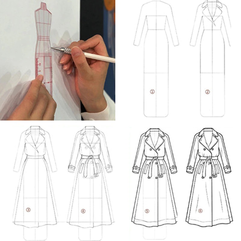 مجموعة واحدة من مساطر الرسم ال - مراجعة Women Fashion Figure Template وسعره