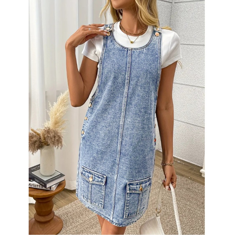 فستان صيفي جديد 2026 من الدنيم - مراجعة Women'S Fashion Overalls وسعره