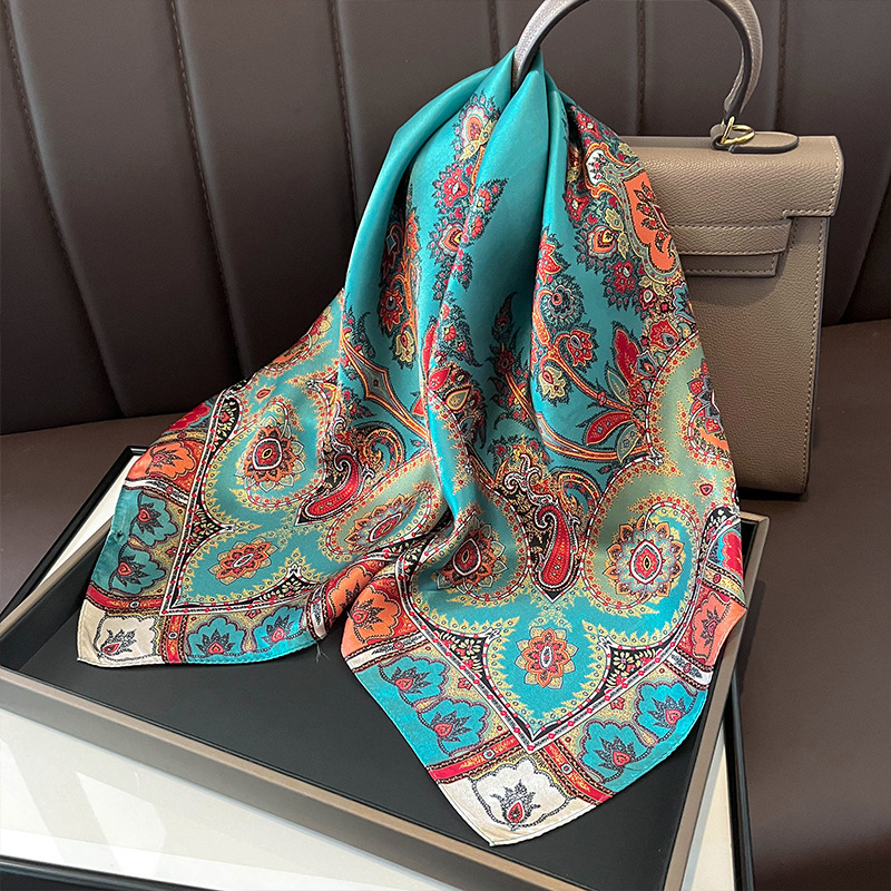 وشاح مربع من الحرير الحقيقي لع - مراجعة Women Fashion Necktie وسعره