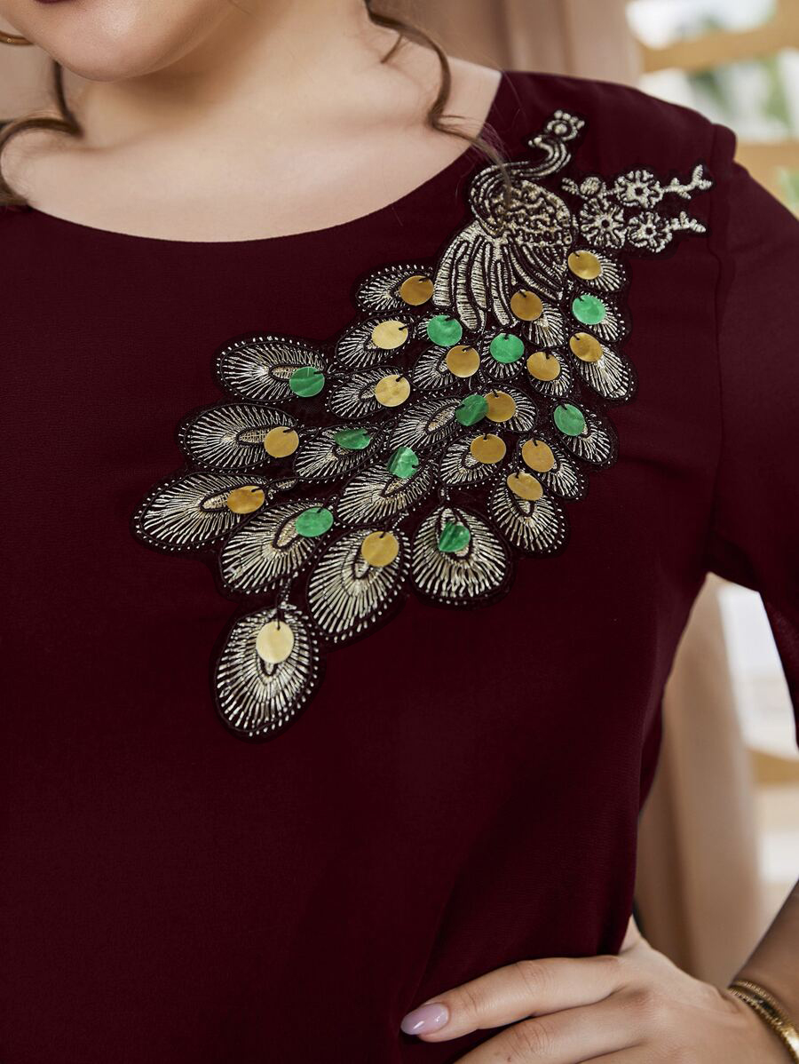 بلوزة طاووس مطرزة للسيدات بمقا - مراجعة Puff Sleeve Blouse وسعره