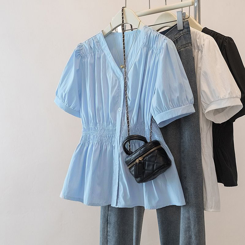 قميص وبلوزة نسائية بمقاسات كبي - مراجعة Puff Sleeve Blouse وسعره