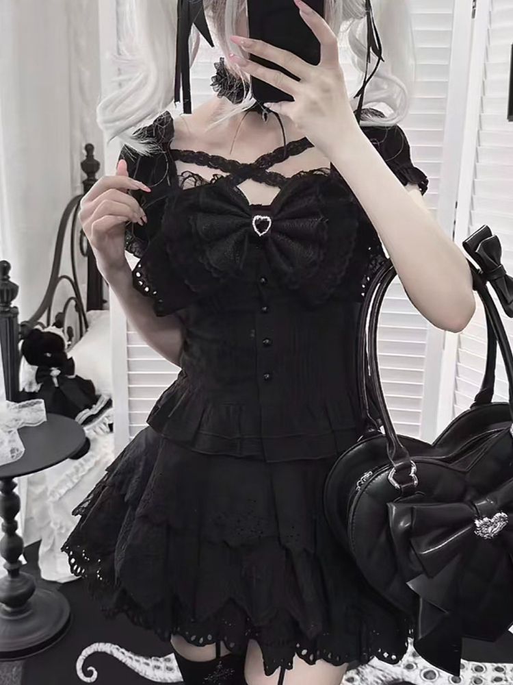 طقم نسائي صيفي جديد من قطعتين: - مراجعة Puff Sleeve Blouse وسعره