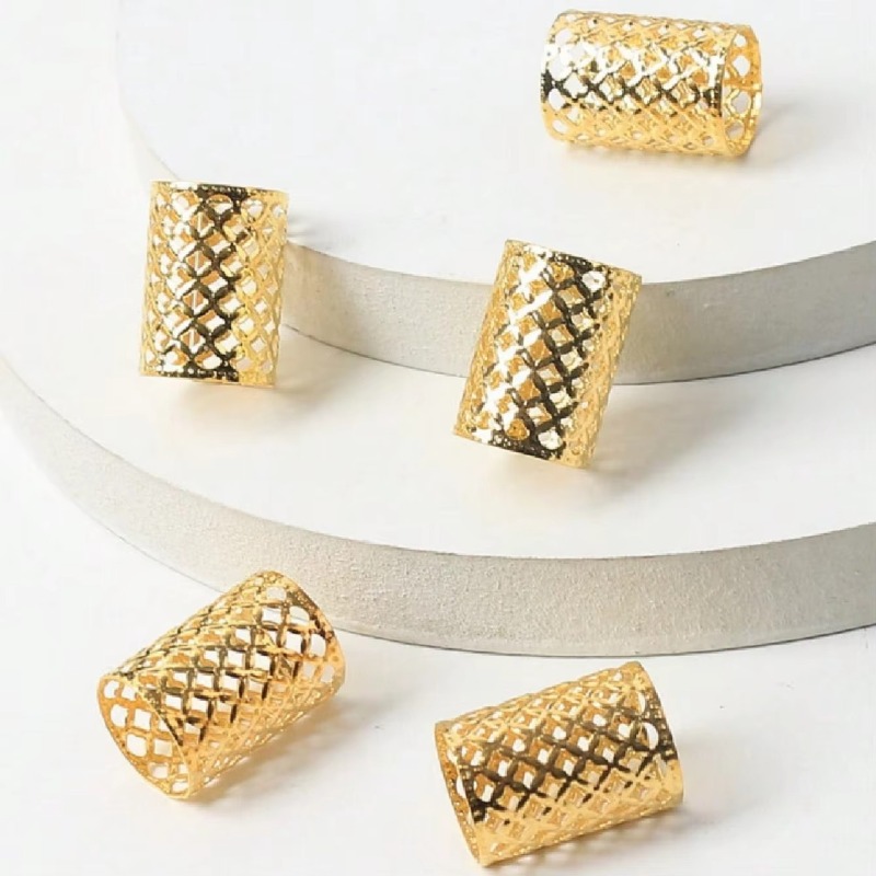 5 قطع من حلقات الشعر الذهبية ا - مراجعة Women'S Fashion Rings Gold وسعره