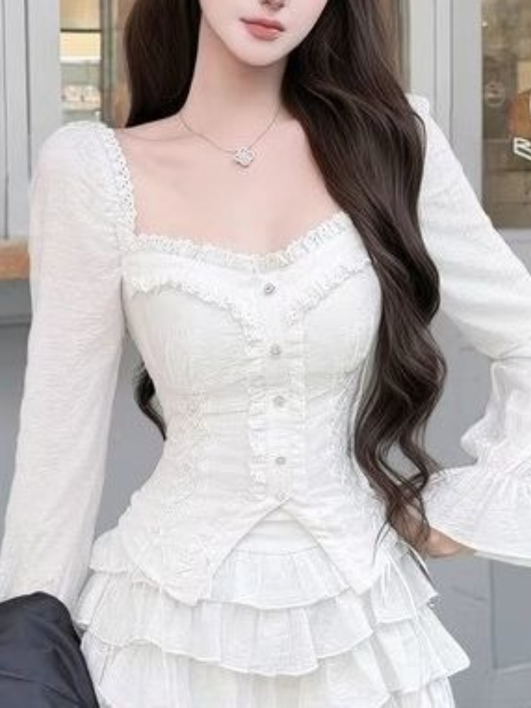 Harajuku الفرنسية الأنيقة 2 قط - مراجعة Puff Sleeve Blouse وسعره