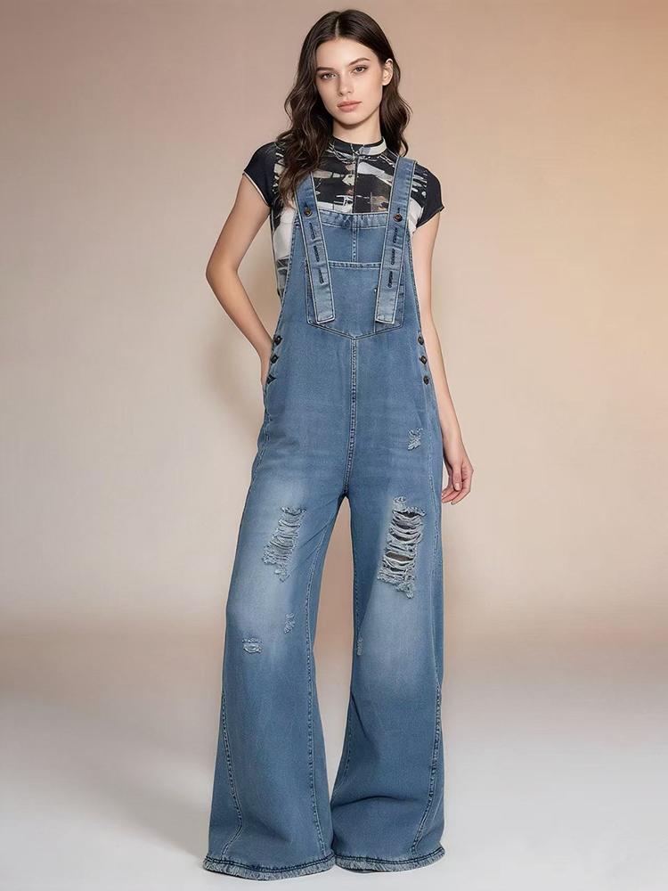 أفرول جينز نسائي جديد بتصميم ر - مراجعة Women'S Fashion Overalls وسعره