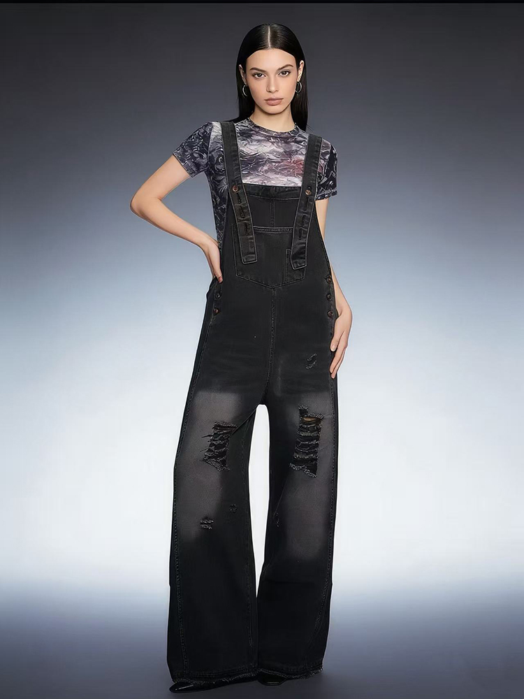 أفرول جينز نسائي جديد بتصميم ر - مراجعة Women'S Fashion Overalls وسعره