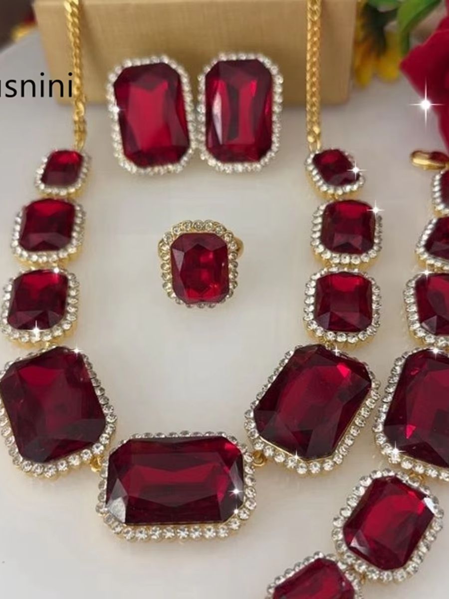 طقم مجوهرات دبي الجديد والأنيق - مراجعة Women'S Fashion Rings Gold وسعره