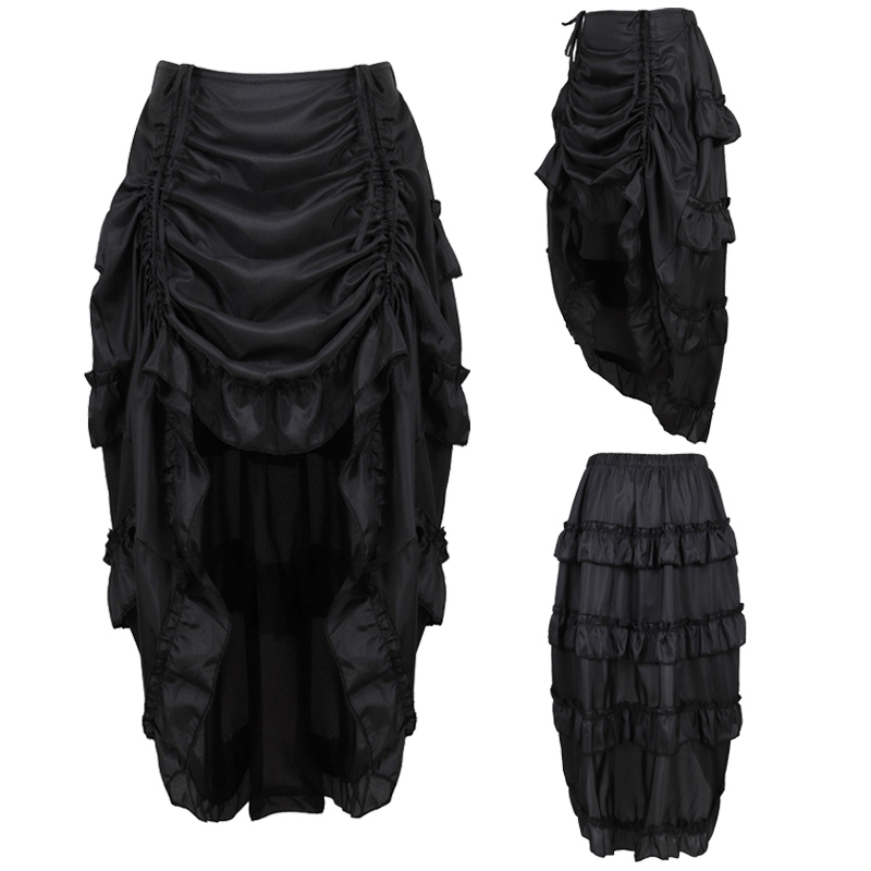 كورسيه ستيم بانك قوطي مع تنورة - مراجعة Pleated Skirt Women وسعره