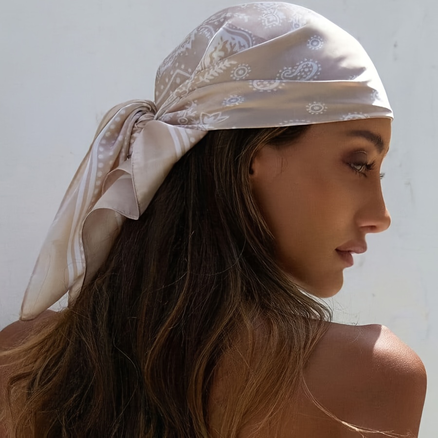 وشاح حريري فاخر مربع الشكل للن - مراجعة Women Fashion Necktie وسعره