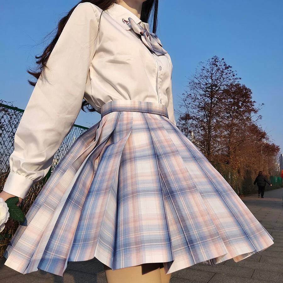 النساء Jk التنانير الصغيرة الي - مراجعة Pleated Skirt Women وسعره