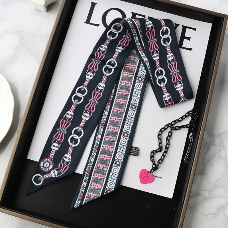موضة نحيل وشاح حريري للنساء مو - مراجعة Women Fashion Necktie وسعره