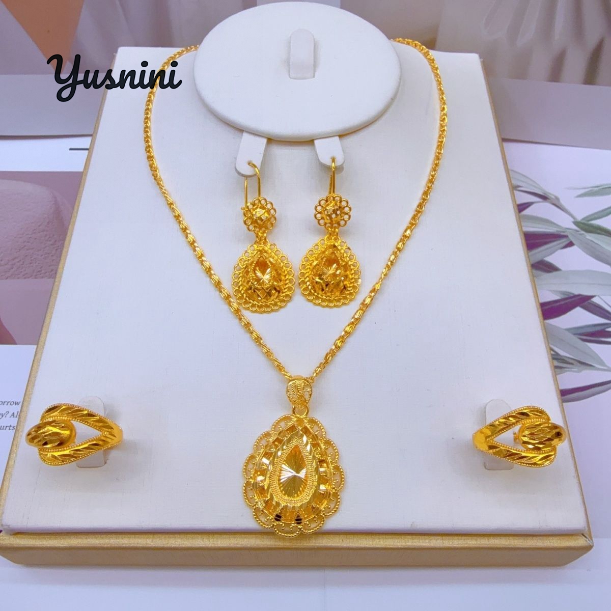 الموضة الأوروبية دبي 24K مطلية - مراجعة Women'S Fashion Rings Gold وسعره