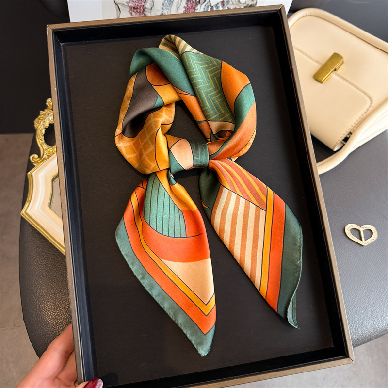 2026 جديد الهندسة طباعة الحرير - مراجعة Women Fashion Necktie وسعره