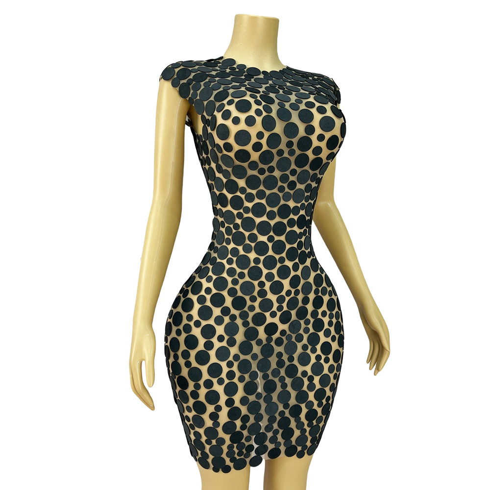 فستان قصير شبكي بدون أكمام بتص - مراجعة Women Fashion Designer Dresses Photos وسعره