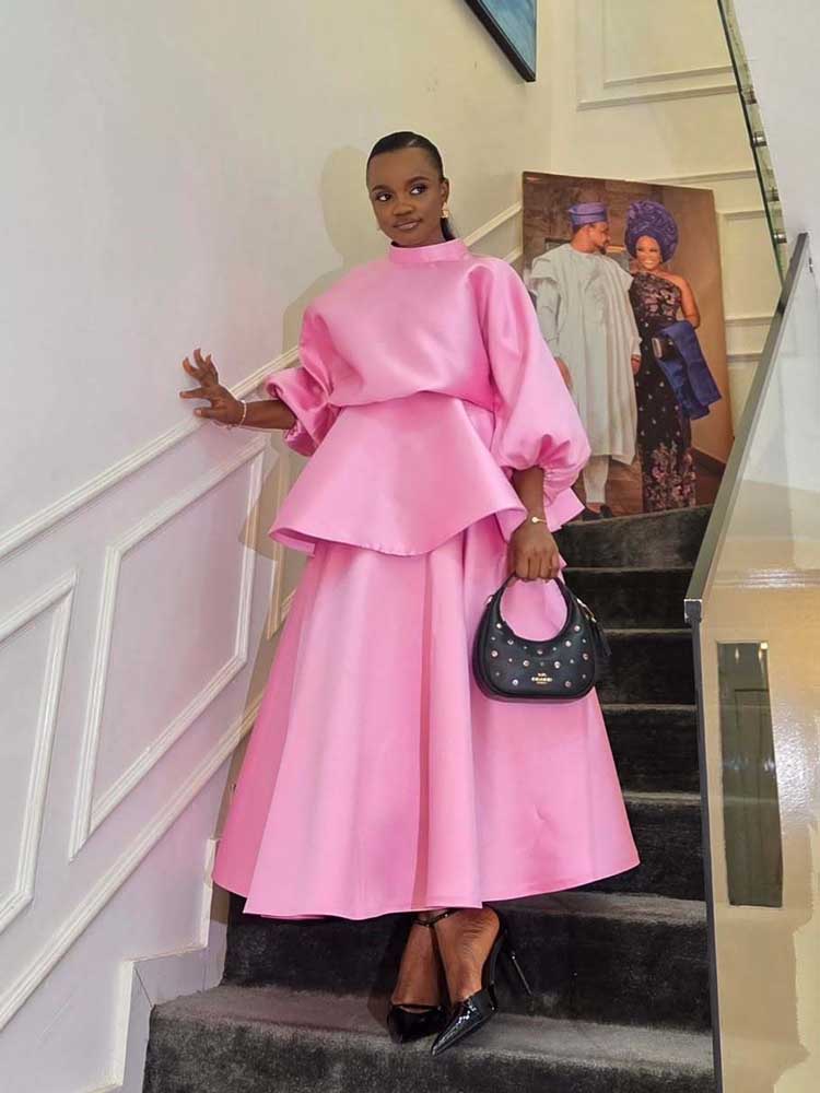 طقم مكون من قطعتين ملابس نسائي - مراجعة Puff Sleeve Blouse وسعره